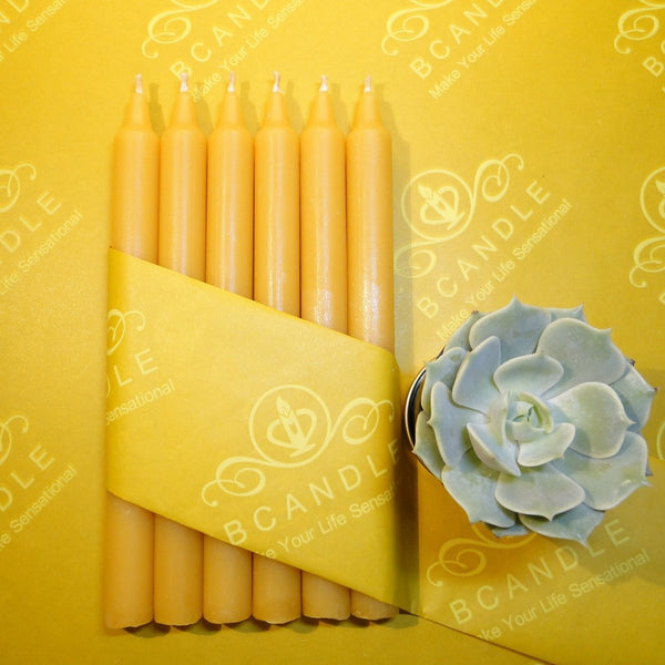 100% Beeswax Candles Organic Hand Made - 7 1/2 Tall, 3/4 Thick (each –  BCandle