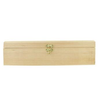 Unfinished Wooden Box with Rectangle Keepsake Box Clasp Wood Box