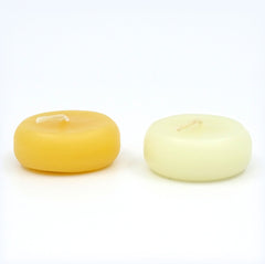 Beeswax Floating Candles, Round Shaped Mix Color Candles for Vases, Centerpieces at Wedding, Party, Pool, Holidays - BCandle