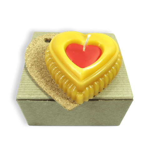 Heart Candle - Beeswax Candles - Decorative Beeswax Candle - 3"x1" - BCandle