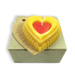 Heart Candle - Beeswax Candles - Decorative Beeswax Candle - 3"x1" - BCandle