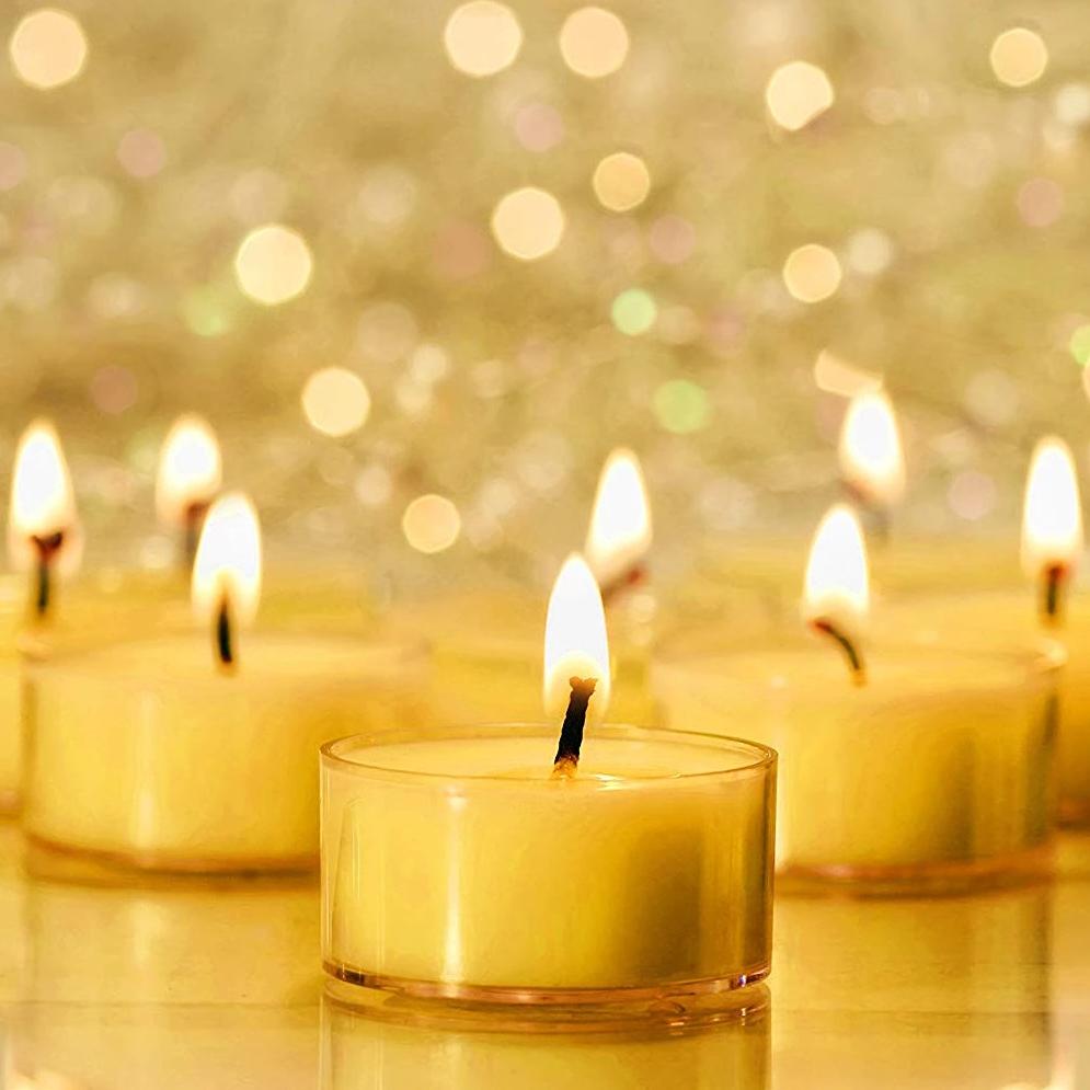 Tealight Beeswax Candles BULK 100% Natural Handcrafted Tea Lights / Honey /  Wedding Event Party / Clean Aromatherapy / Meditation / Healing 